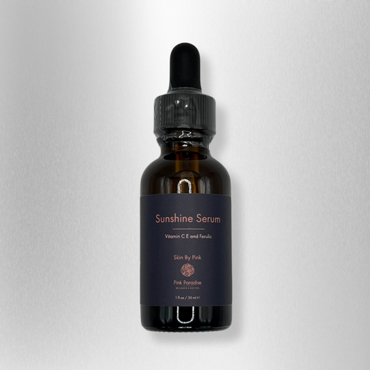 sunshine serum Vitamin C, E, and Ferulic Acid pink paradise 